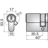 ASSA FP523 EURO SINGLE CYLINDER DC