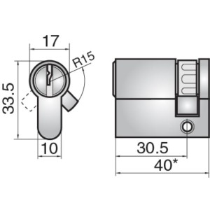 ASSA FP523 EURO SINGLE CYLINDER DC