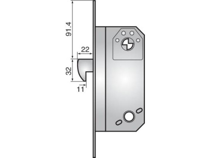 ASSA 9787 HIGH SECURITY HOOKBOLT