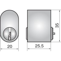ASSA FP501 SCANDINAVIAN OVAL CYLINDER DC
